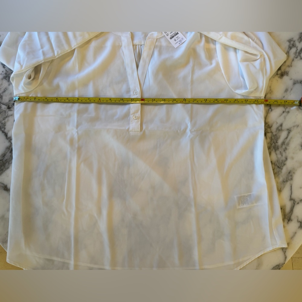 NWT JCrew Popover placket blouse in Marine Salt Sz XL minor pallet dust - Picture 7 of 9